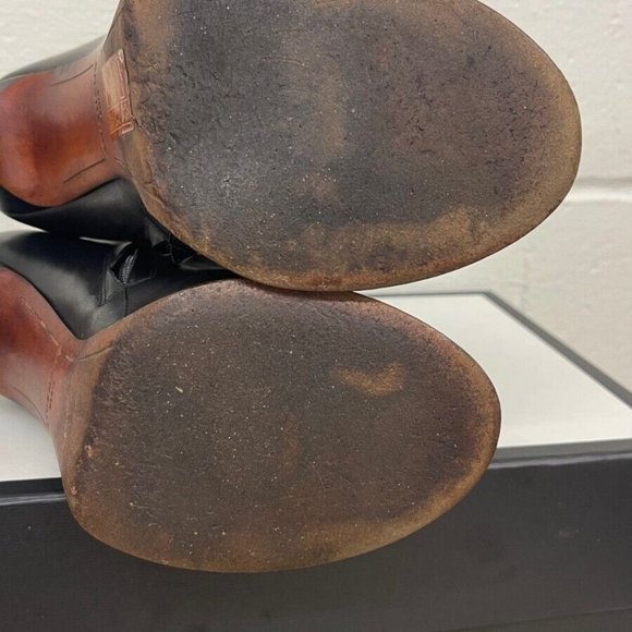 Givenchy Womens Black Leather Round Toe High Heel Ankle Zip Booties Shoes Sz 7.5 - Picture 8 of 11